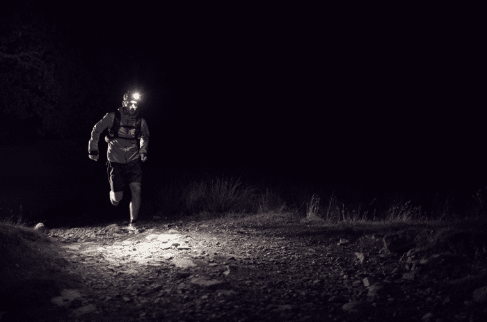 Runner at night